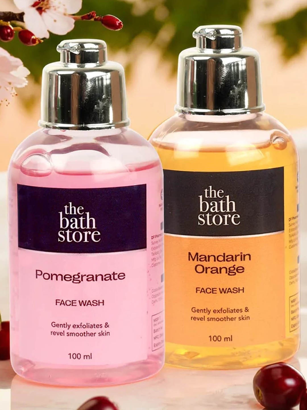 

The Bath Store Set Of 2 Pomegranate & Mandarin Orange Face Wash-100ml Each, Pink