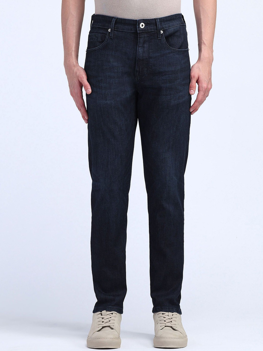 

Flying Machine Men Prince Slim Fit Heavy Fade Stretchable Jeans, Blue