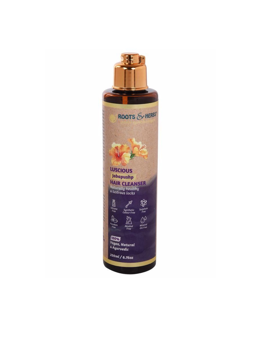 

ROOTS & HERBS Luscious Jabapushp Hair Cleanser- 200ml, Brown