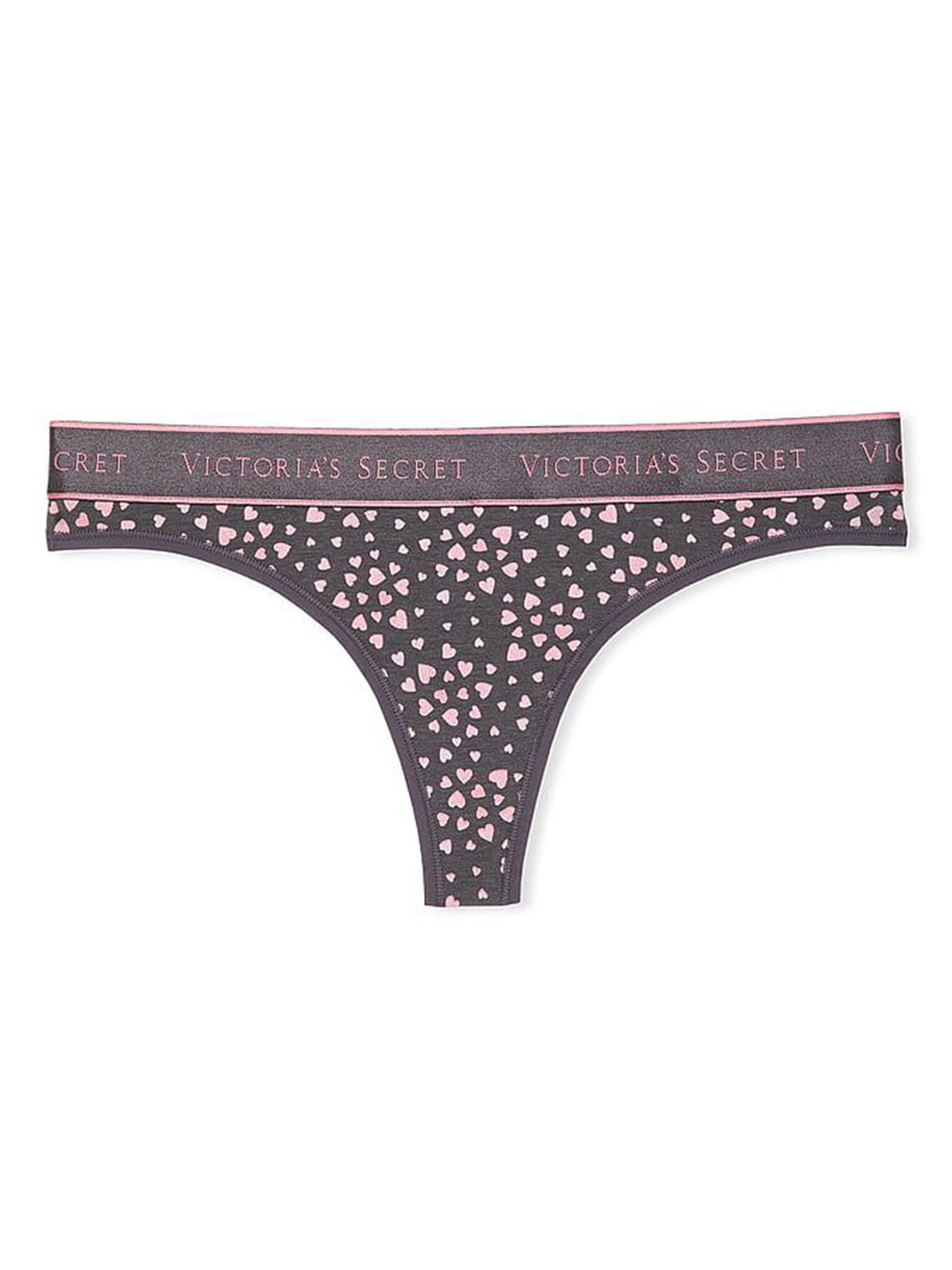 

Victoria's Secret Women's Brand Logo Geometric Printed Thong Briefs 1124635269XK, Grey