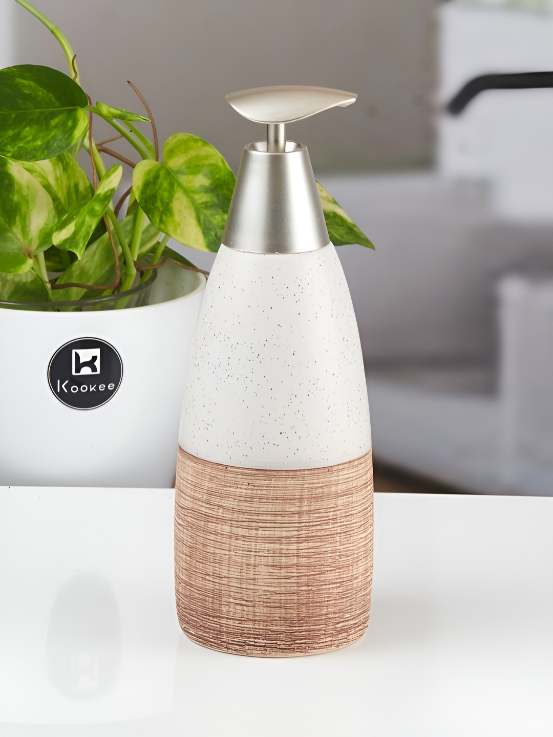 

Kookee Multicoloured Abstract Ceramic Soap Dispenser, Multi