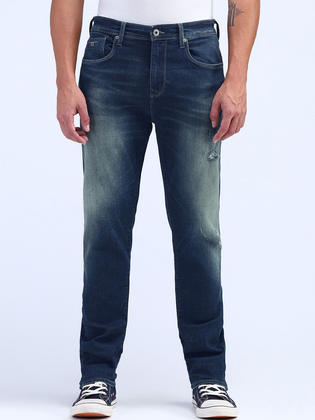 

Flying Machine Men Prince Slim Fit Light Fade Stretchable Jeans, Blue