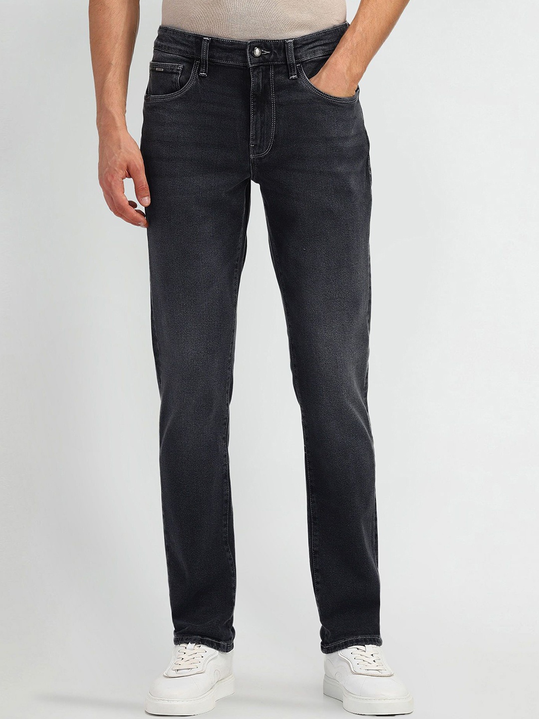 

Arrow Sport Men Prince Slim Fit Light Fade Stretchable Jeans, Grey