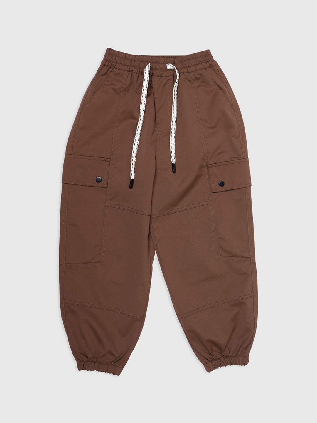 

Albion By CnM Boys Solid Mid-Rise Joggers, Brown