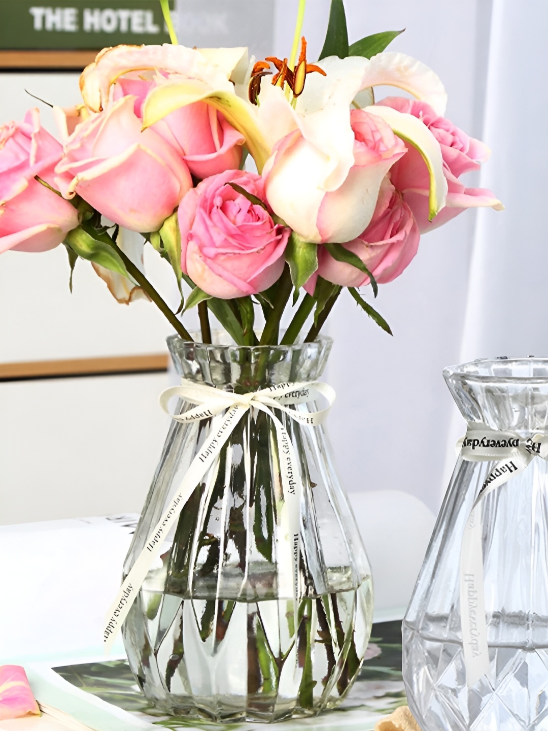 

Art Street Transparent Origami Pear Flower Vase, Grey