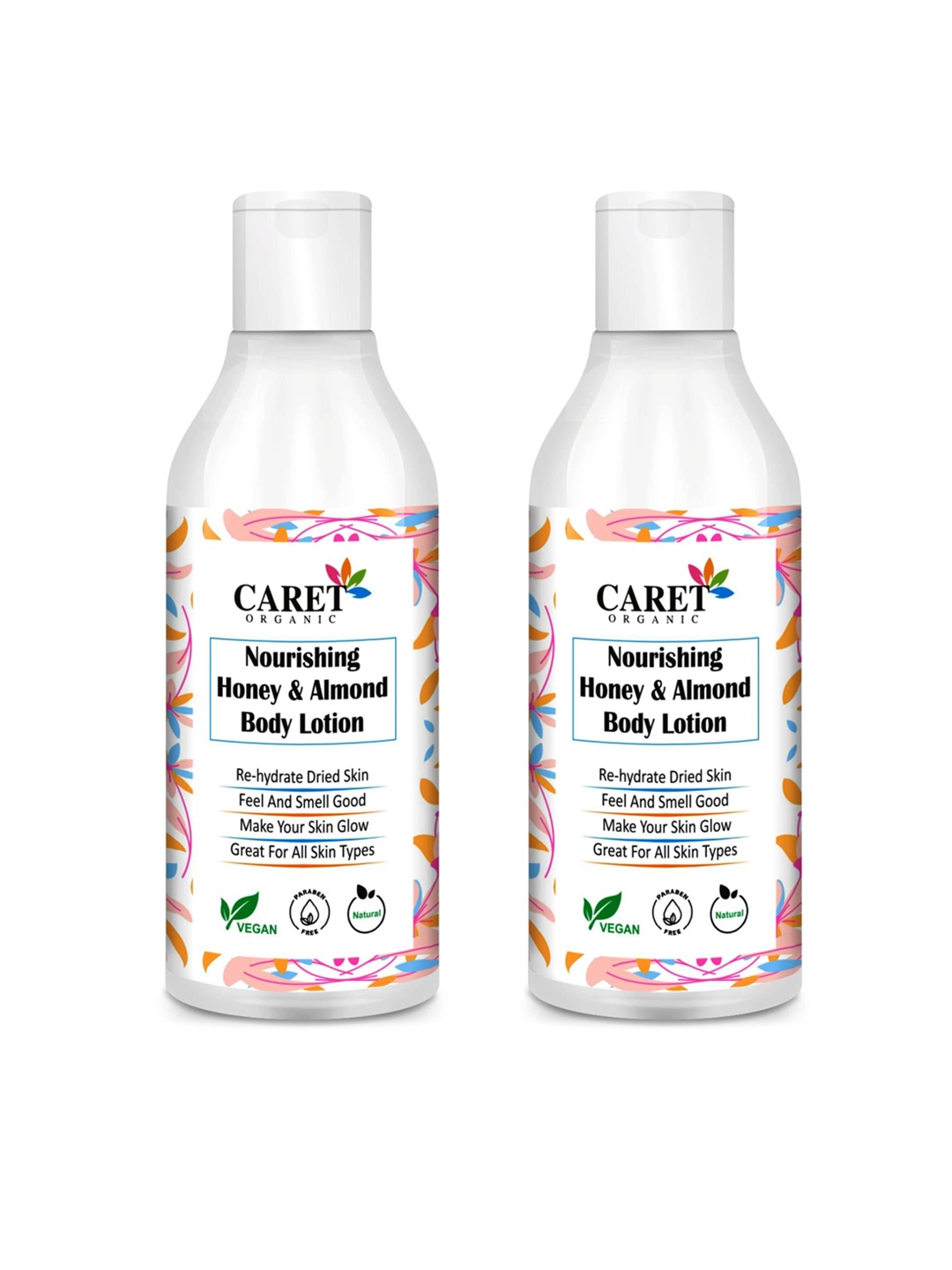

CARET ORGANIC Set Of 2 Honey & Almond Nourishing Body Lotion - 250 ml Each, White