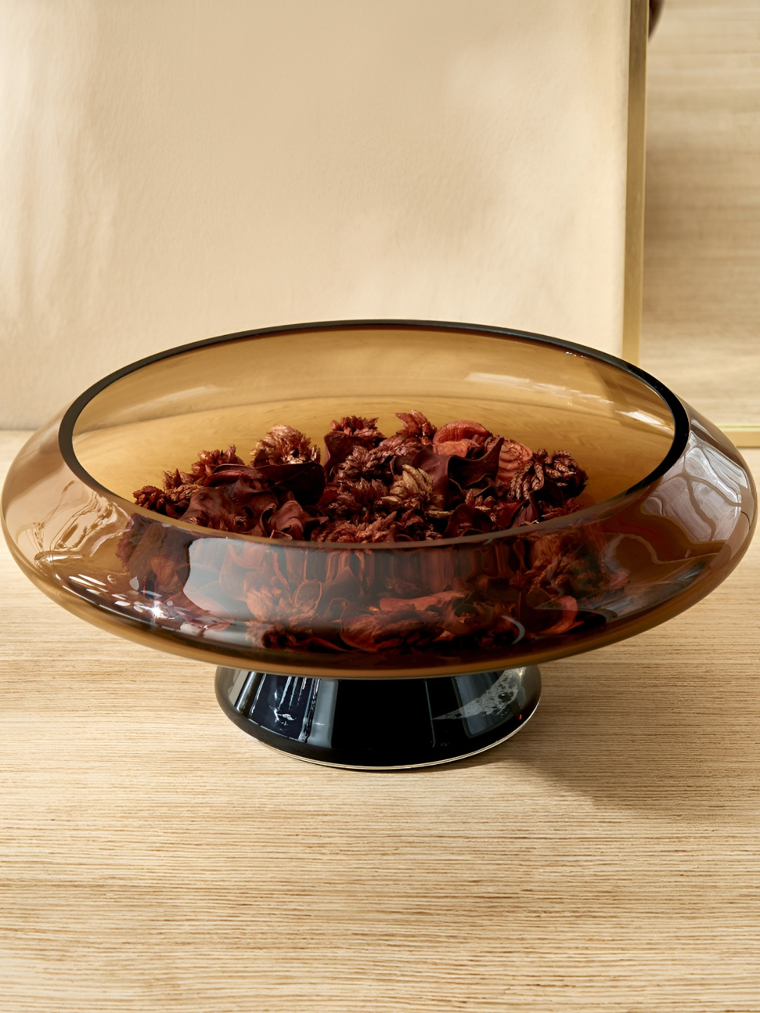 

Home Centre Amida Callix Brown Glass Decorative Bowl