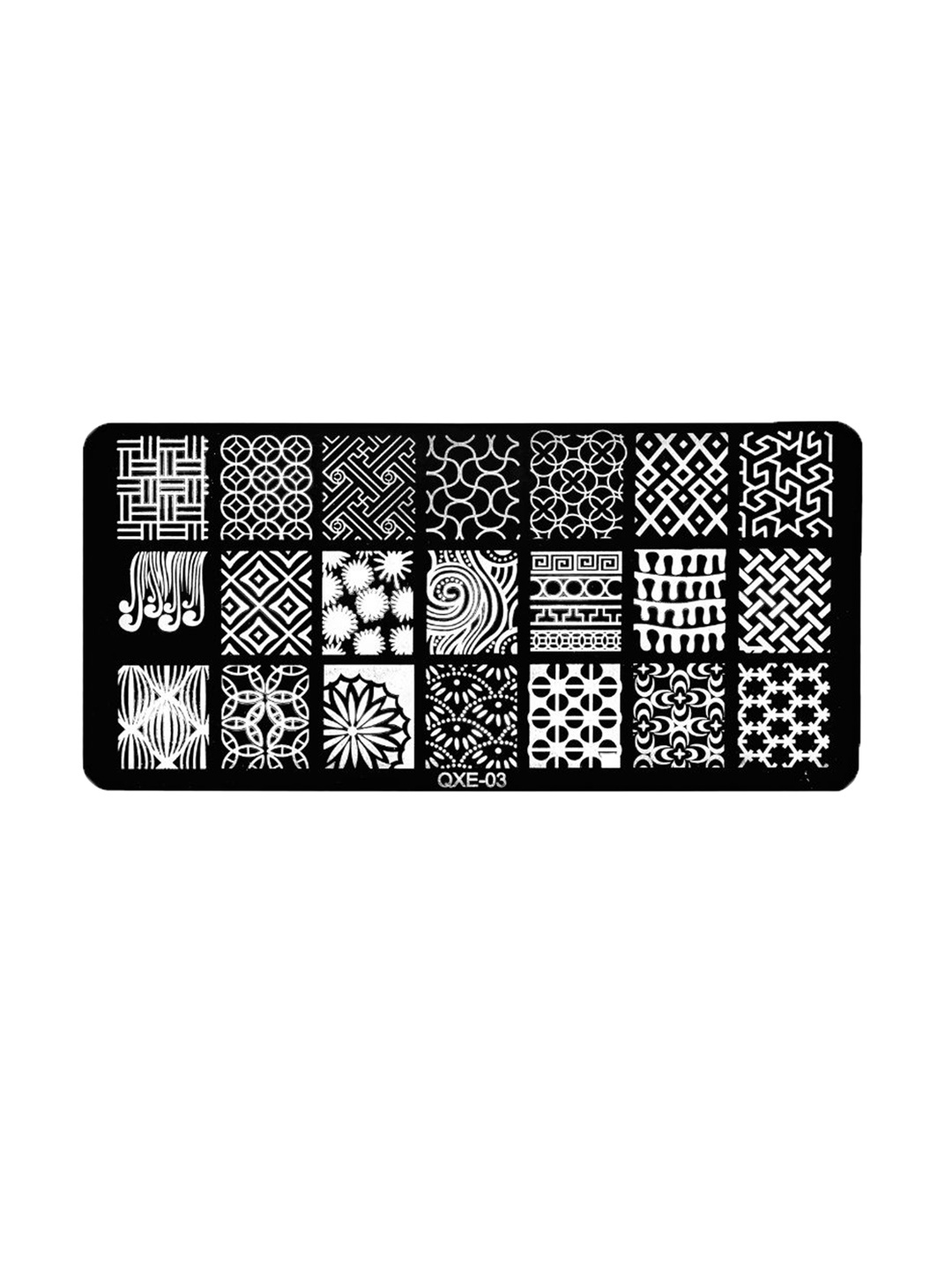 

Pippin Paris Stamping Nail Art Plate-(QXE 03), Black