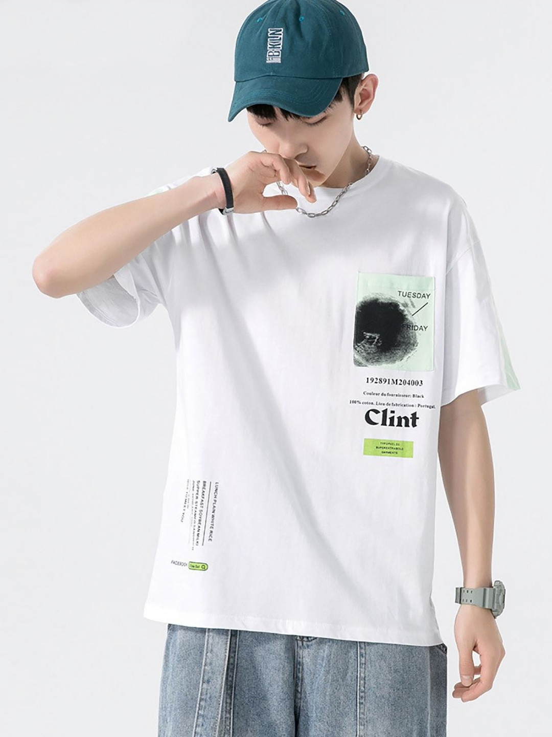 

StyleCast x Revolte Men Typography Printed Round Neck Cotton T-shirt, White