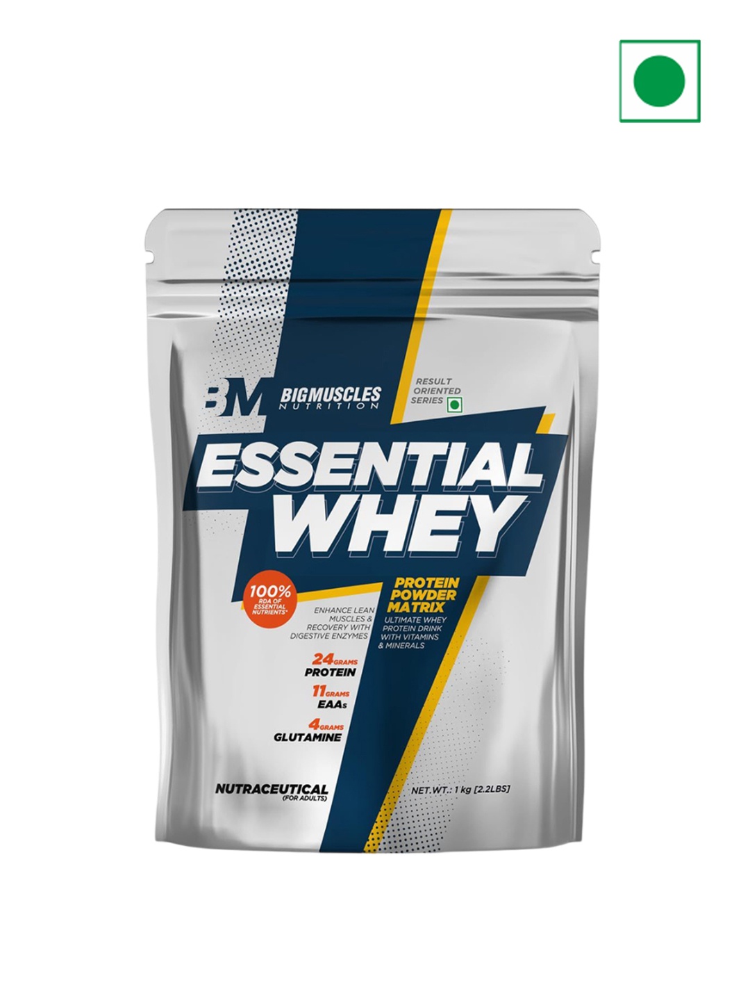 

Bigmuscles Essential Whey Proteins - Dutch Chocolate - 1 kg, Silver