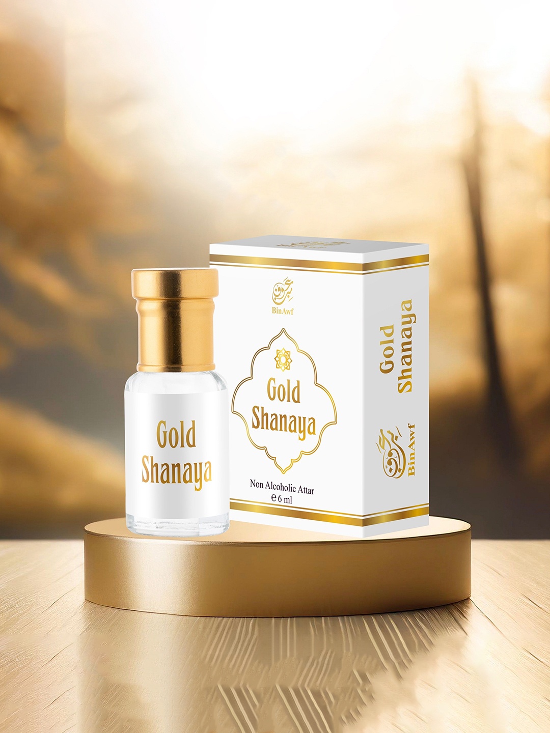 

BinAwf Gold Shanaya Long Lasting Premium Attar - 6 ml, Na