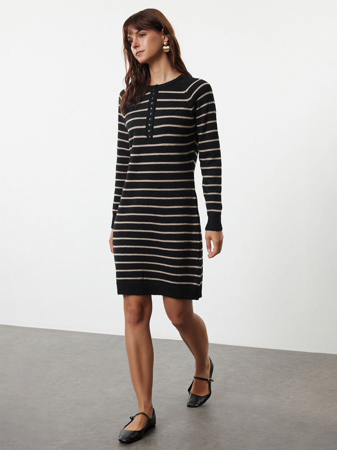 

Trendyol Striped Dress, Na