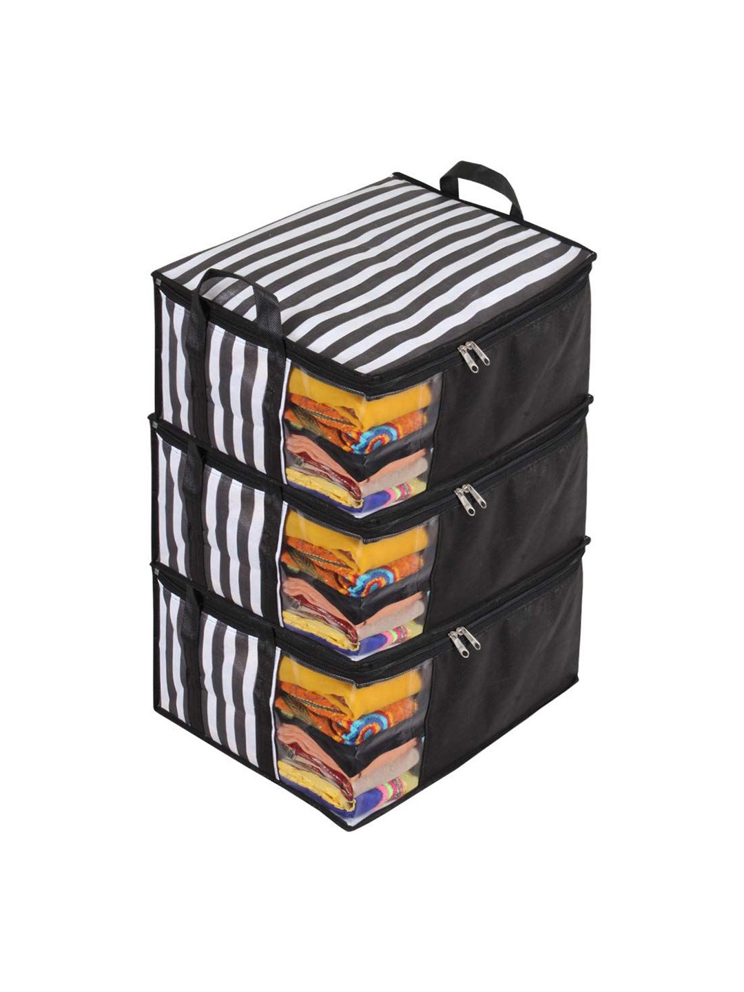 

prettykrafts Black Set of 3 Regular Drawer Organiser Organisers