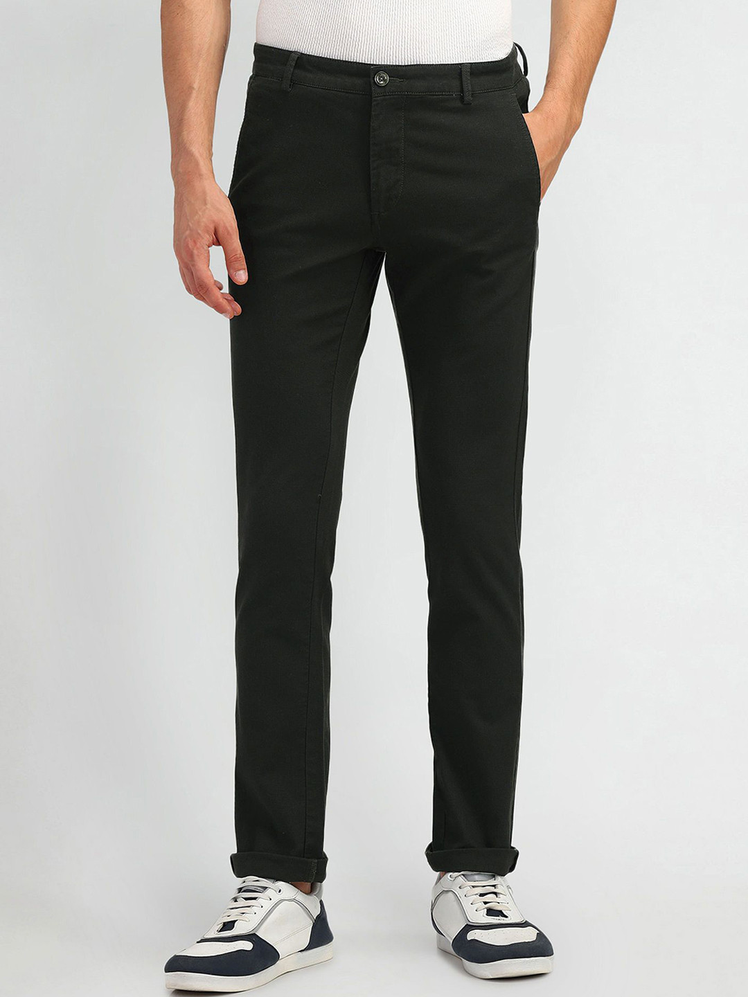 

Arrow Sport Men Urban Slim Slim Fit Trousers, Green
