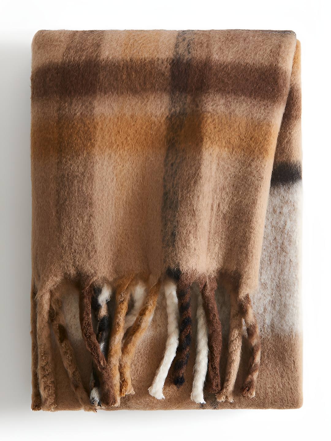 

H&M Beige Patterned Blanket