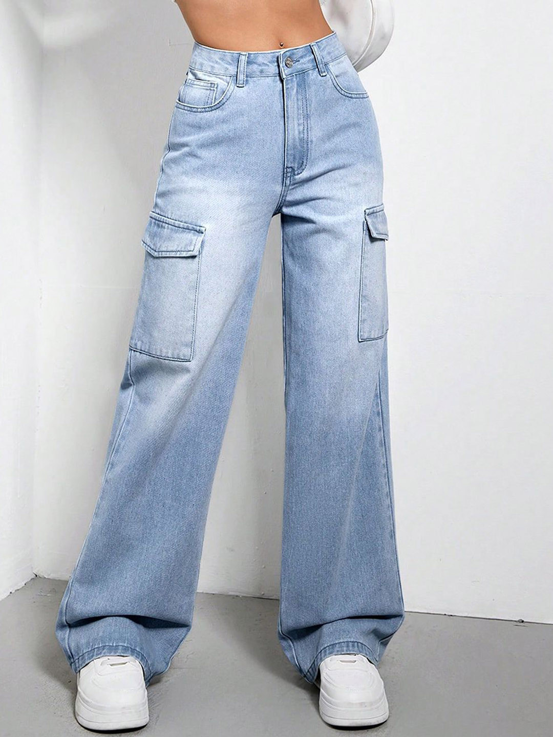 

Kotty Women Straight Fit High-Rise Stretchable Jeans, Blue