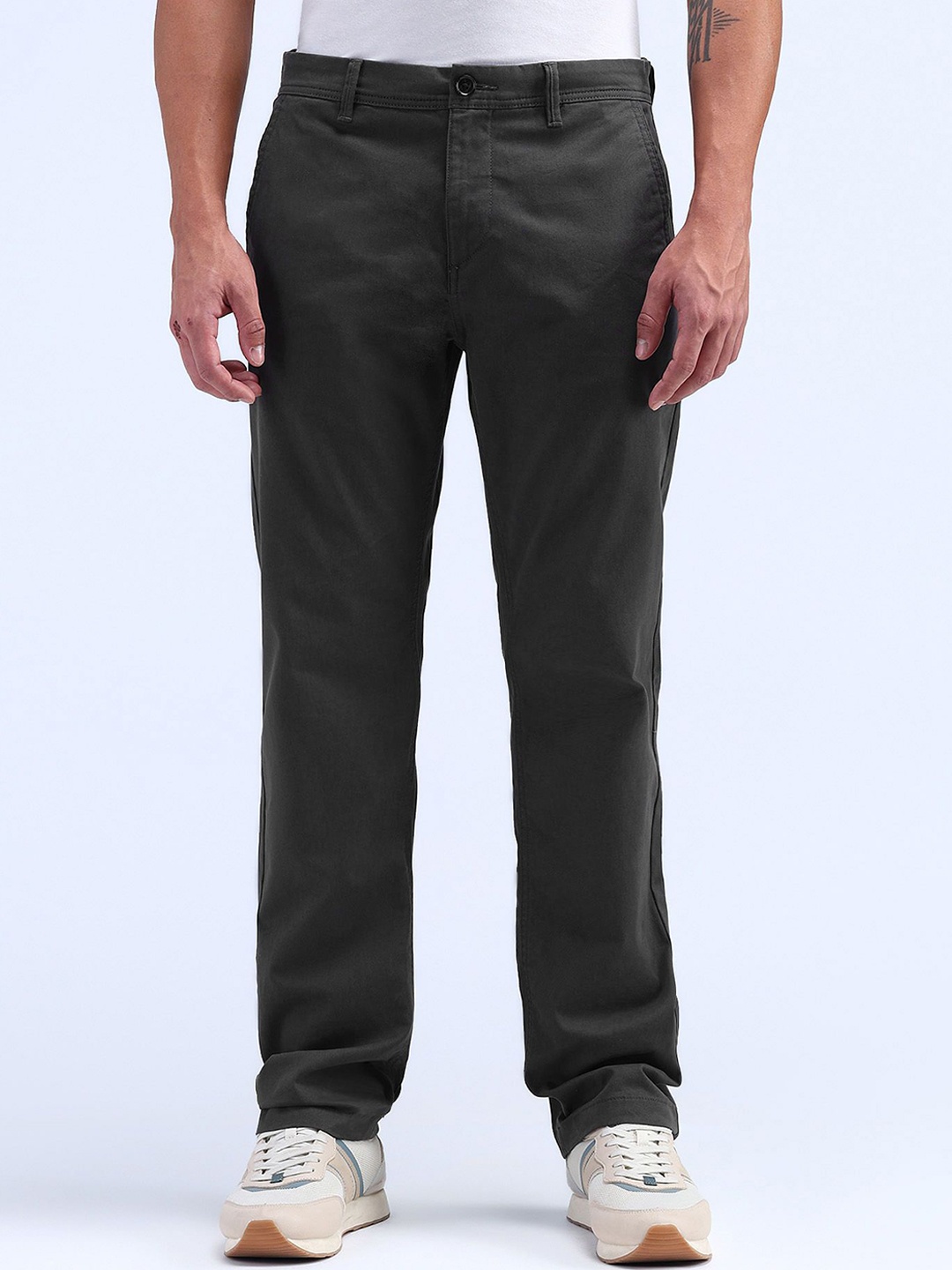 

Flying Machine Men Urban Slim Slim Fit Trousers, Grey