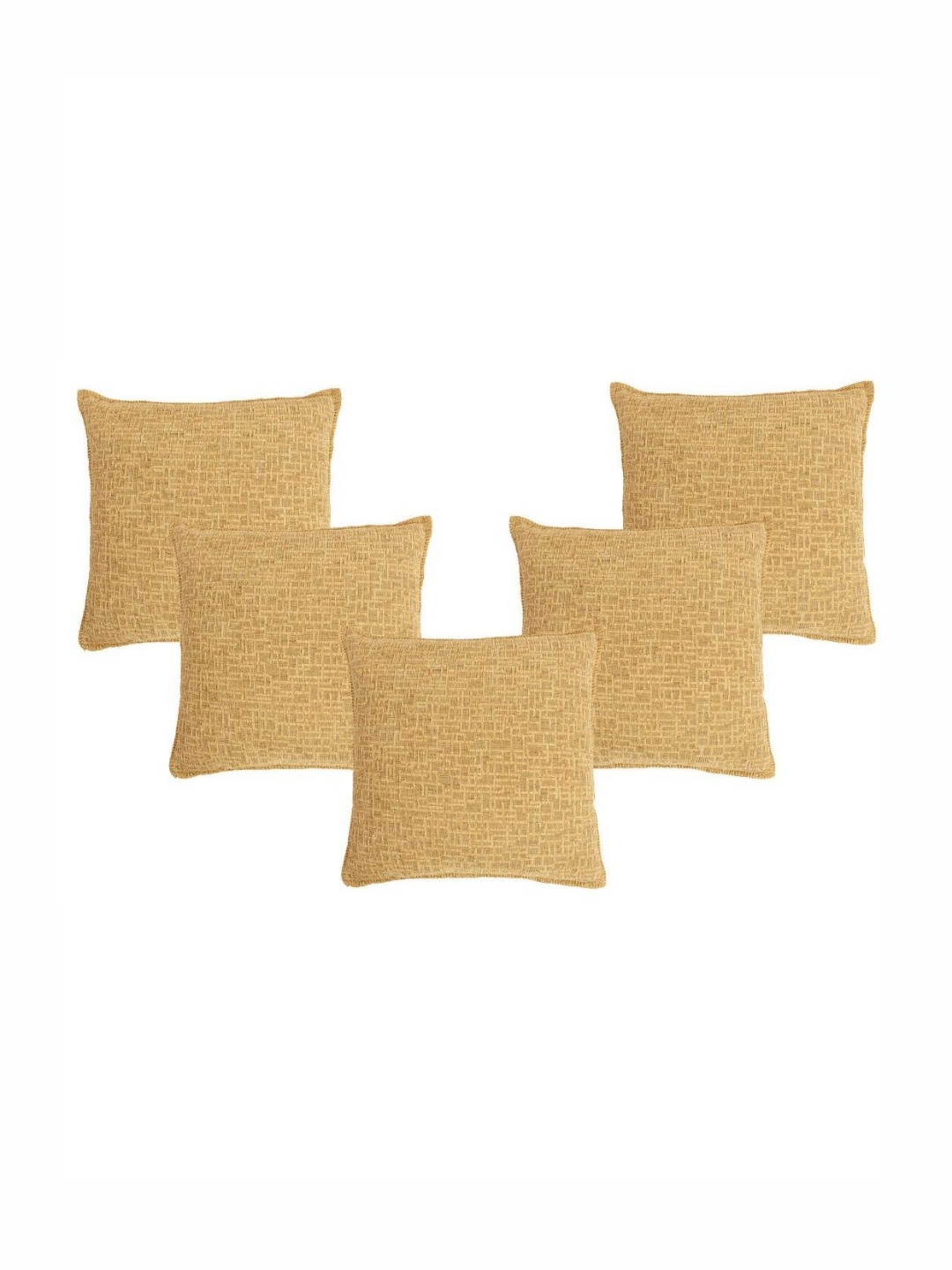 

Saral Home Beige 5 Pieces Geometric Square Cushion Covers