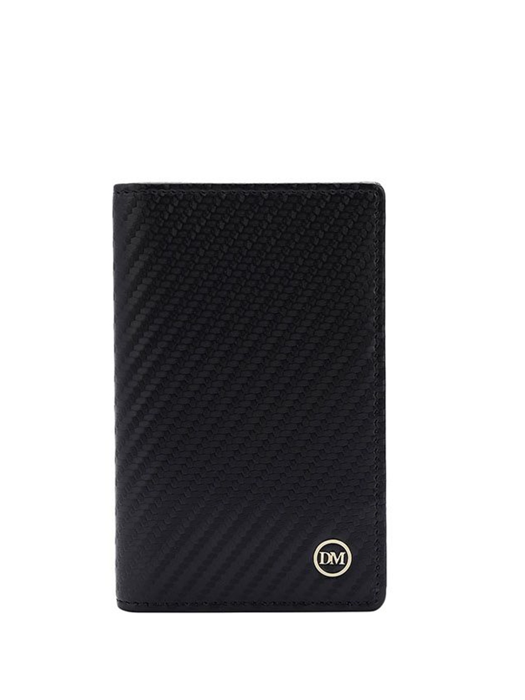 

Da Milano Men Textured Leather Card Holder, Black