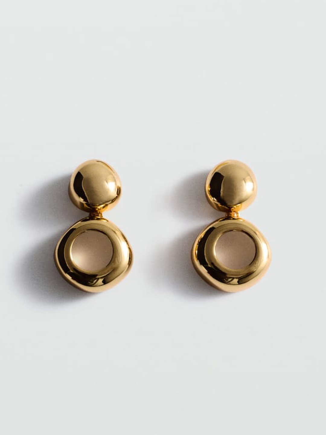 

MANGO Contemporary Drop Earrings, Gold