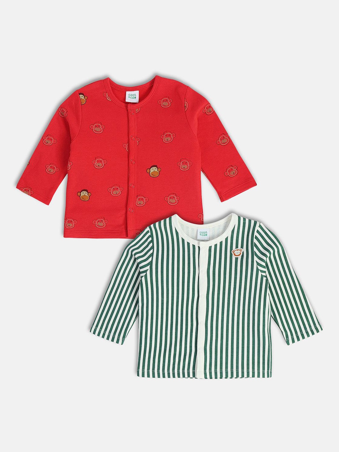 

MINI KLUB Boys Pack Of 2 Printed Jhabla, Red