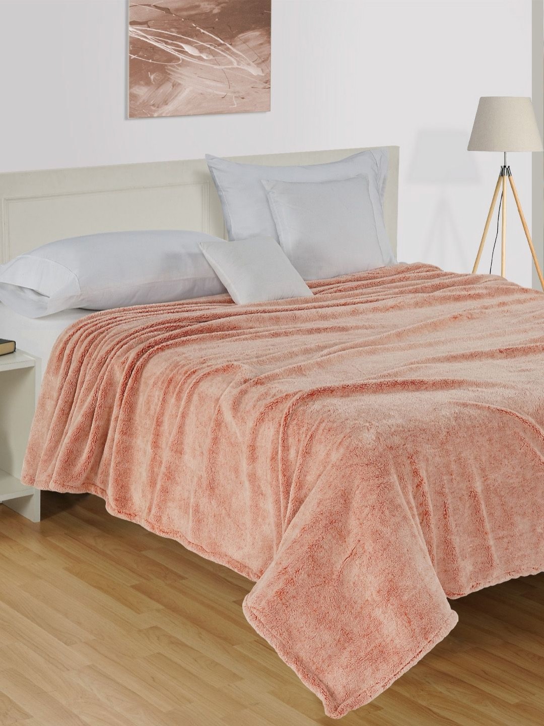 

SWAYAM Red Striped AC Room Double Bed Dohar