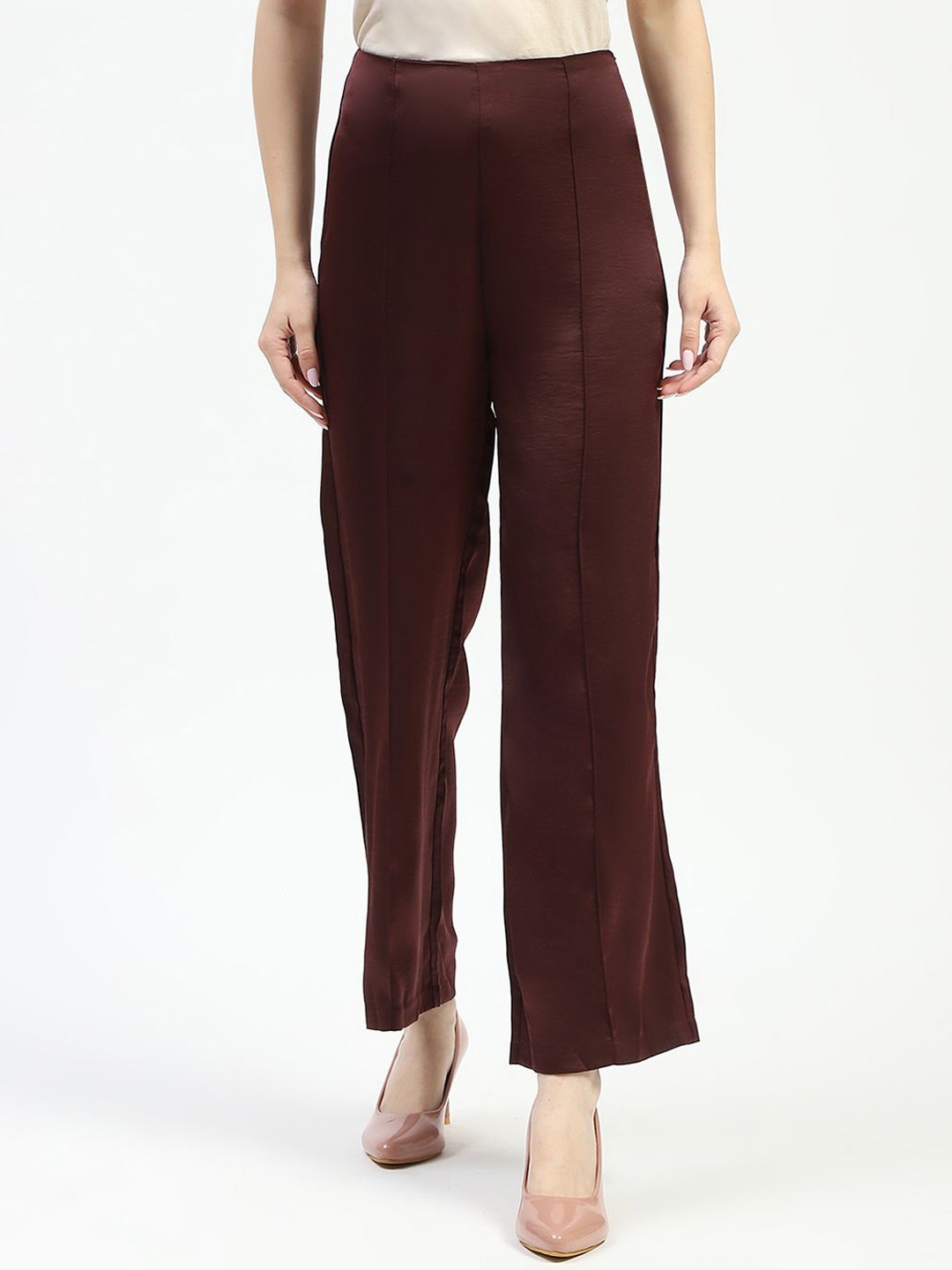 

Madame Women Trousers, Maroon