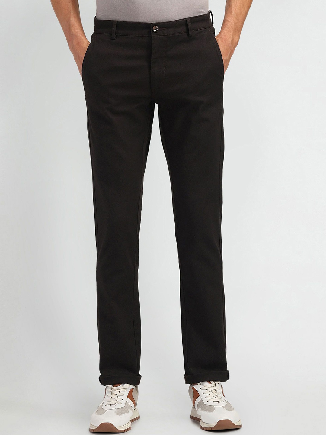 

Arrow Sport Men Urban Slim Slim Fit Trousers, Brown
