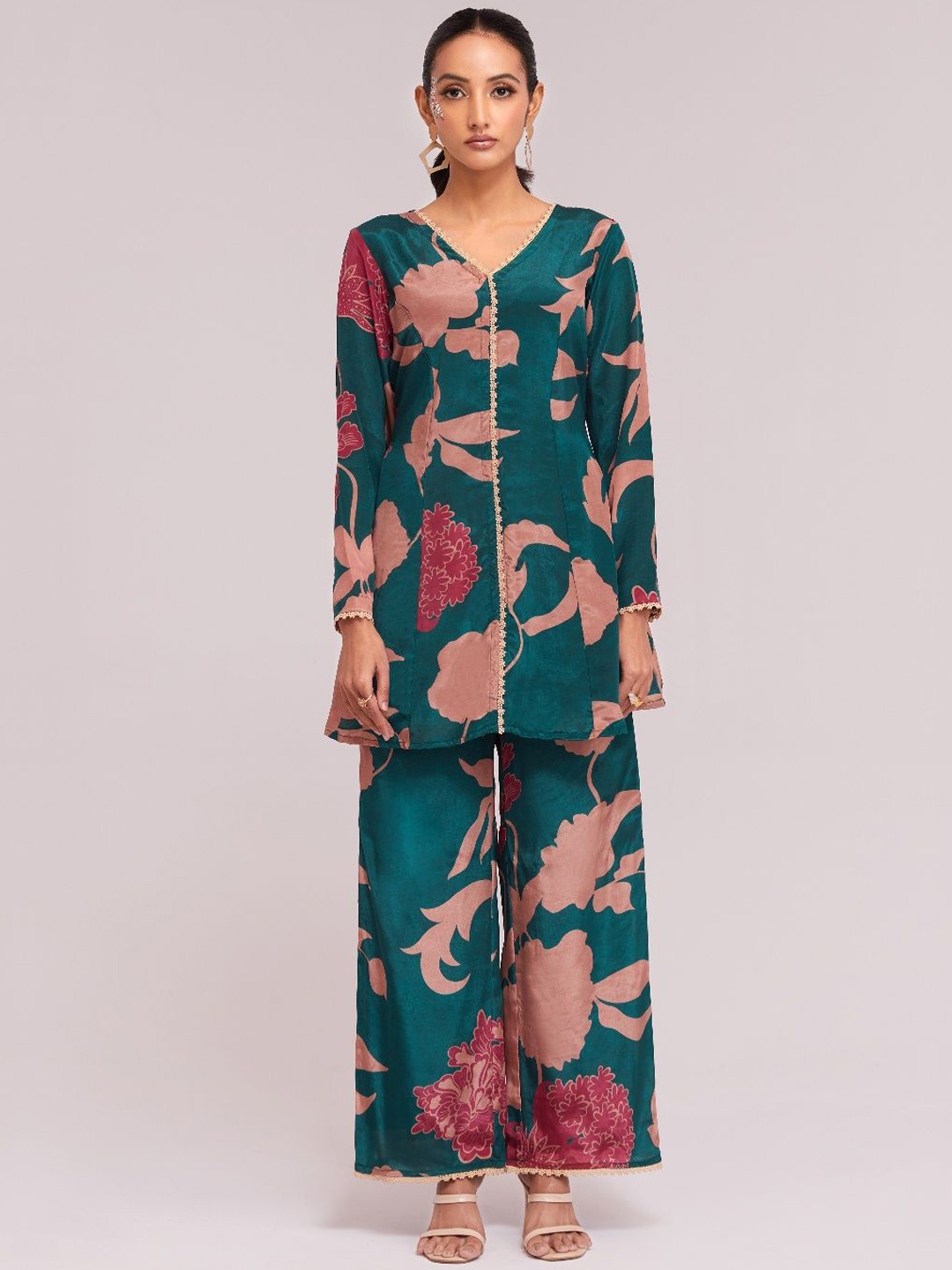

Fusionic Printed Tunic & Trouser Co-Ords, Green