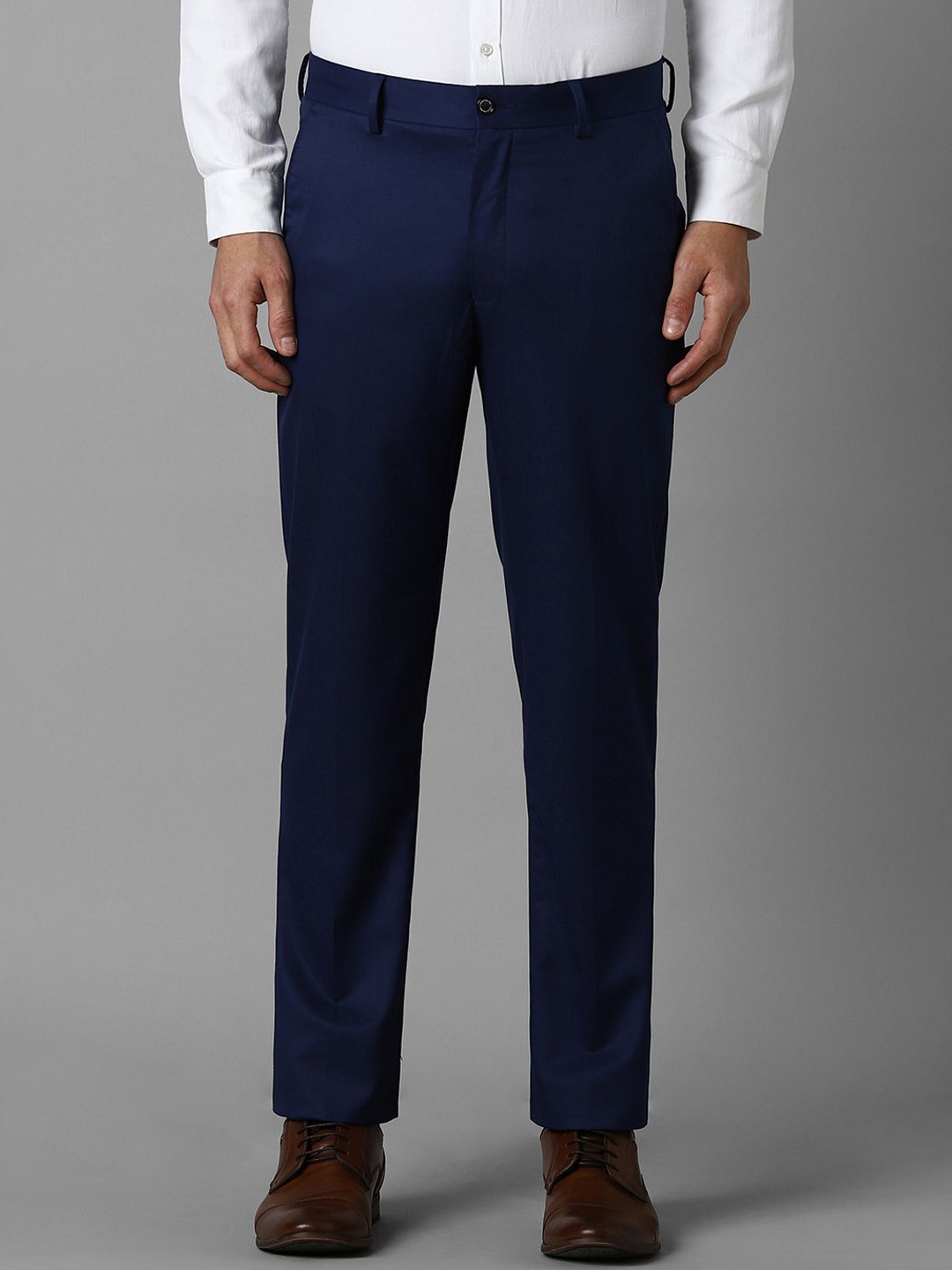 

Louis Philippe Men Slim Fit Formal Trousers, Navy blue