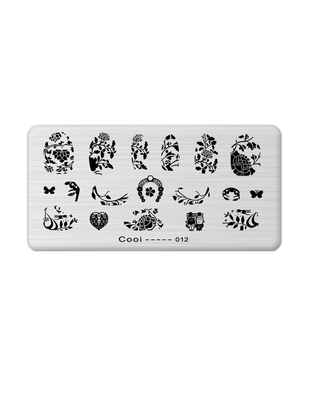 

Pippin Paris Stamping Nail Art Plate-(COOI 012), Black