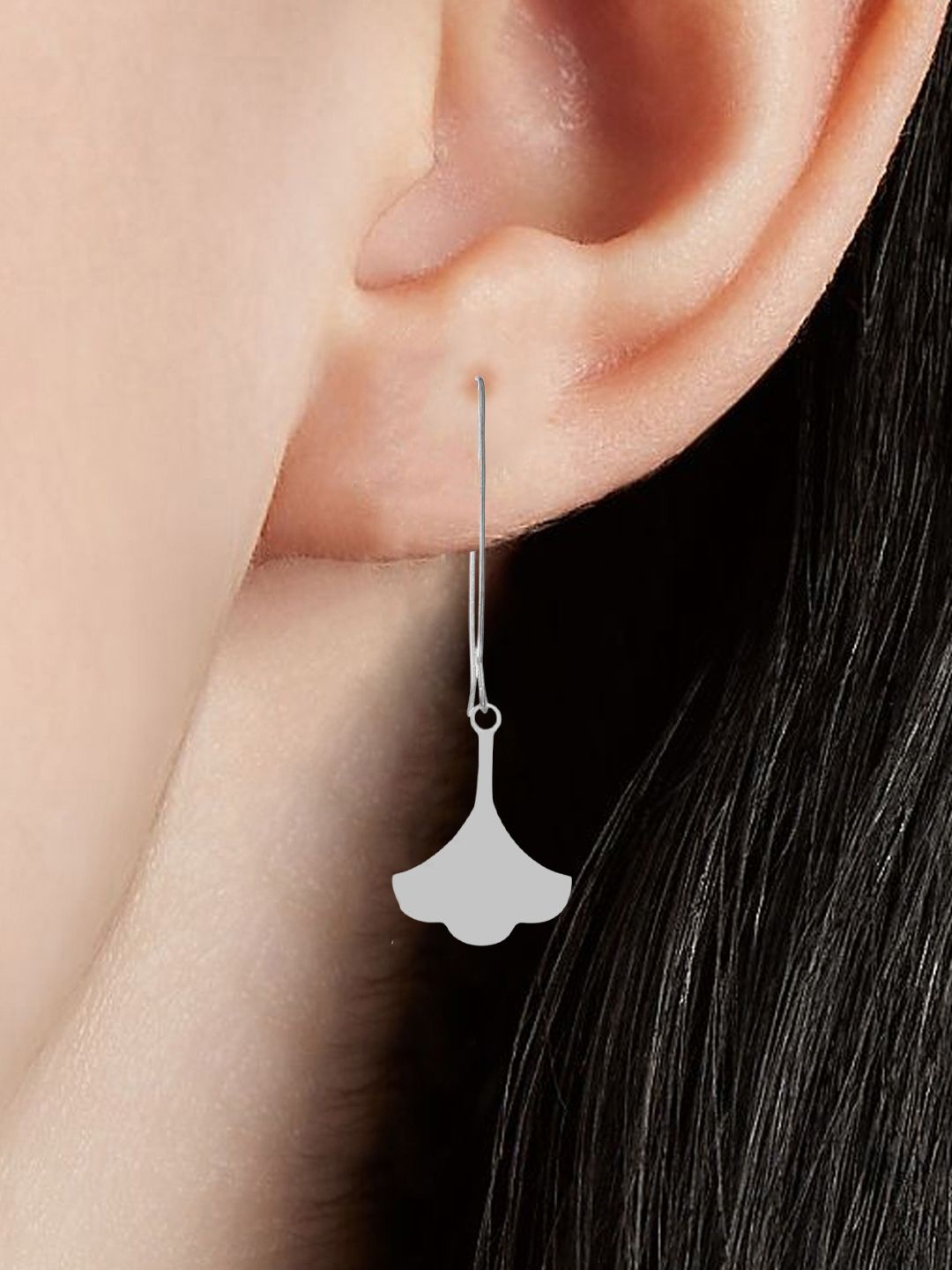 

Goldnera Geometric Drop Earrings, Silver