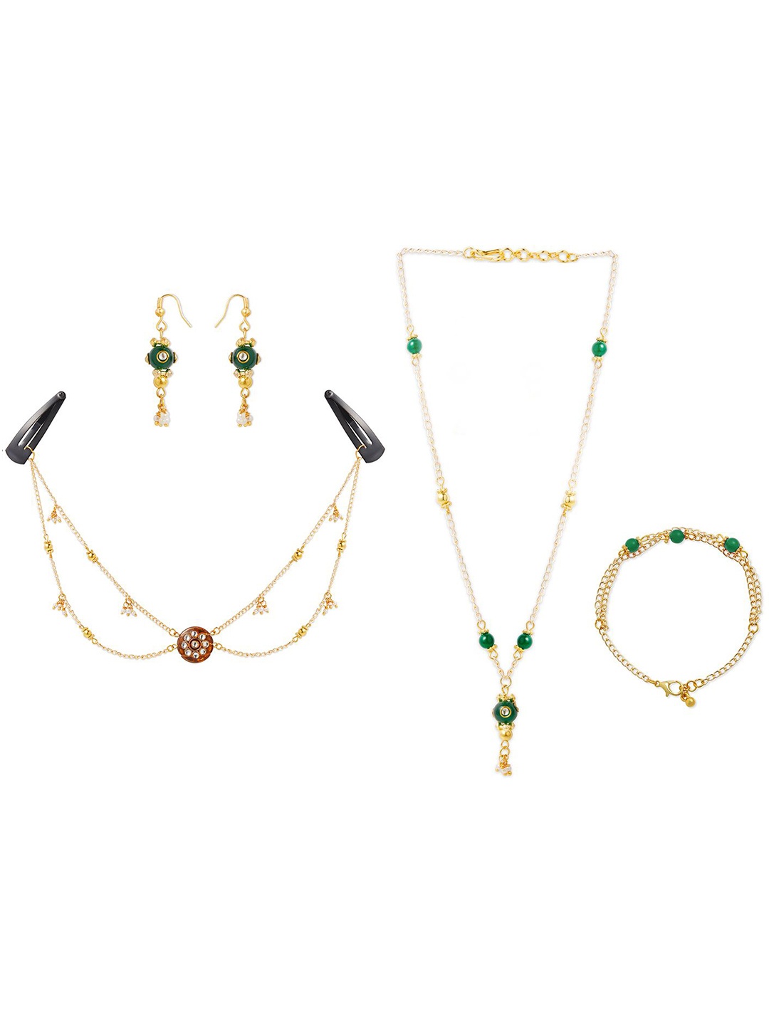 

RIBBON CANDY Pearl Beaded Jewellery Set, Gold