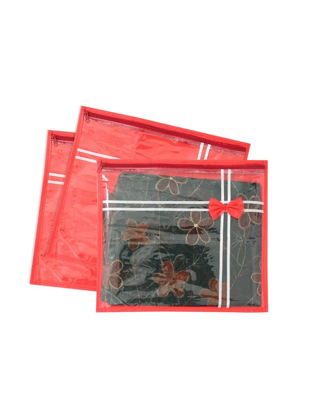 

prettykrafts Red Set of 3 Regular Drawer Organiser Organisers