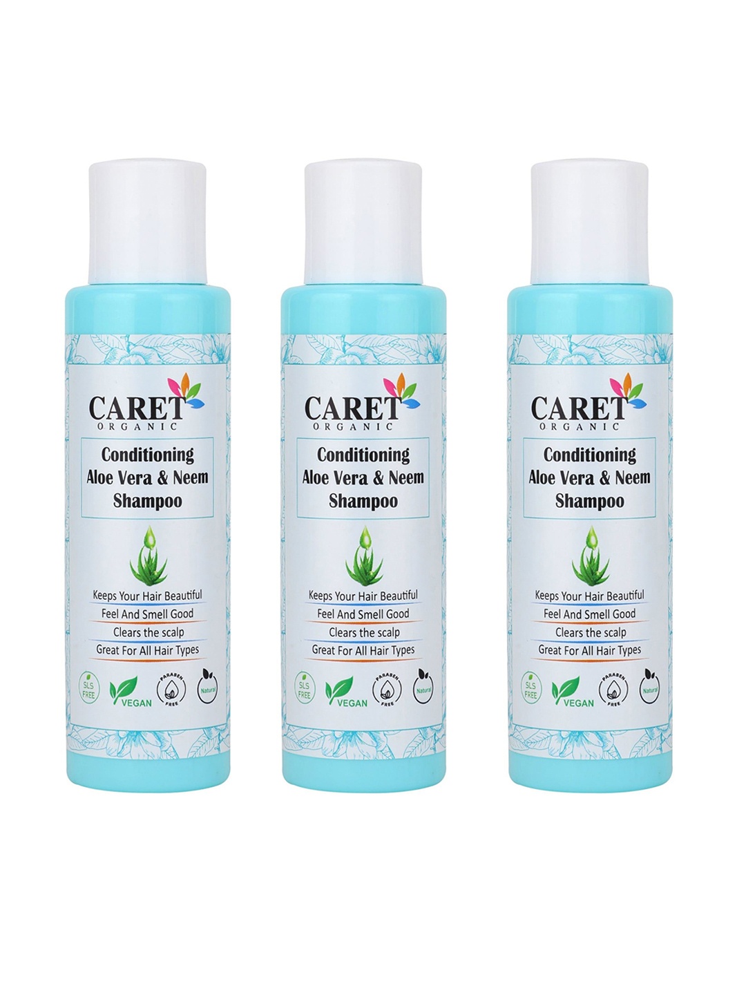 

CARET ORGANIC Set Of 3 Anti Dandruff Shampoo-100ml Each, White