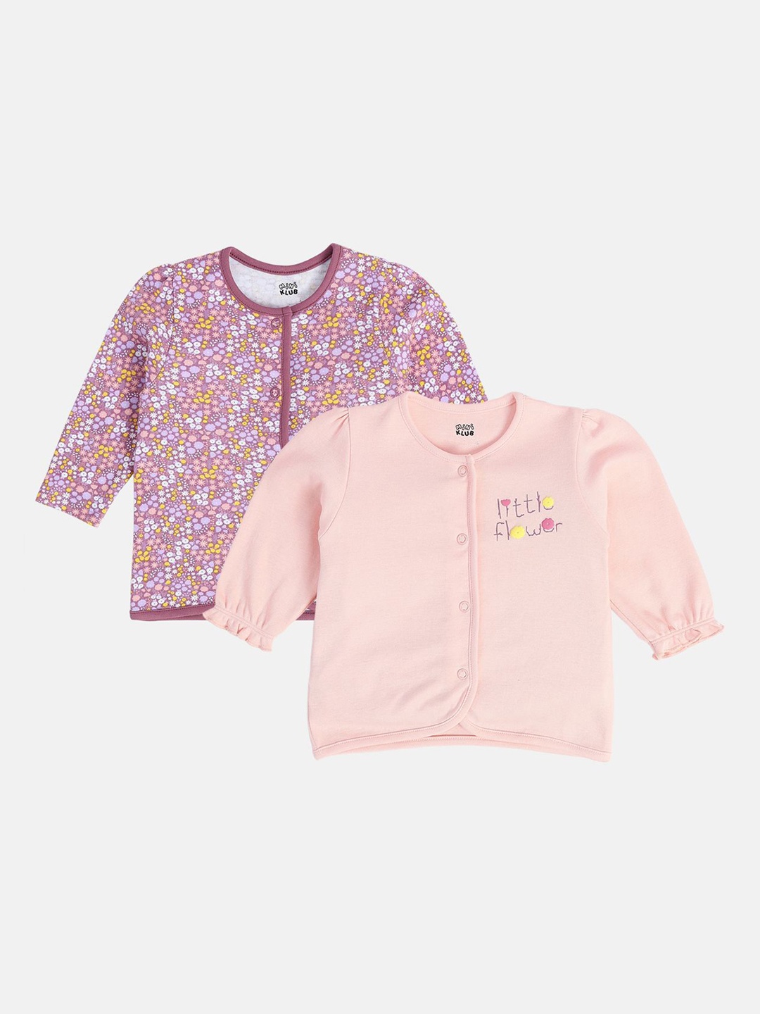 

MINI KLUB Girls Printed Jhabla Pack Of2 VAN-27NGFV408-Multi, Pink