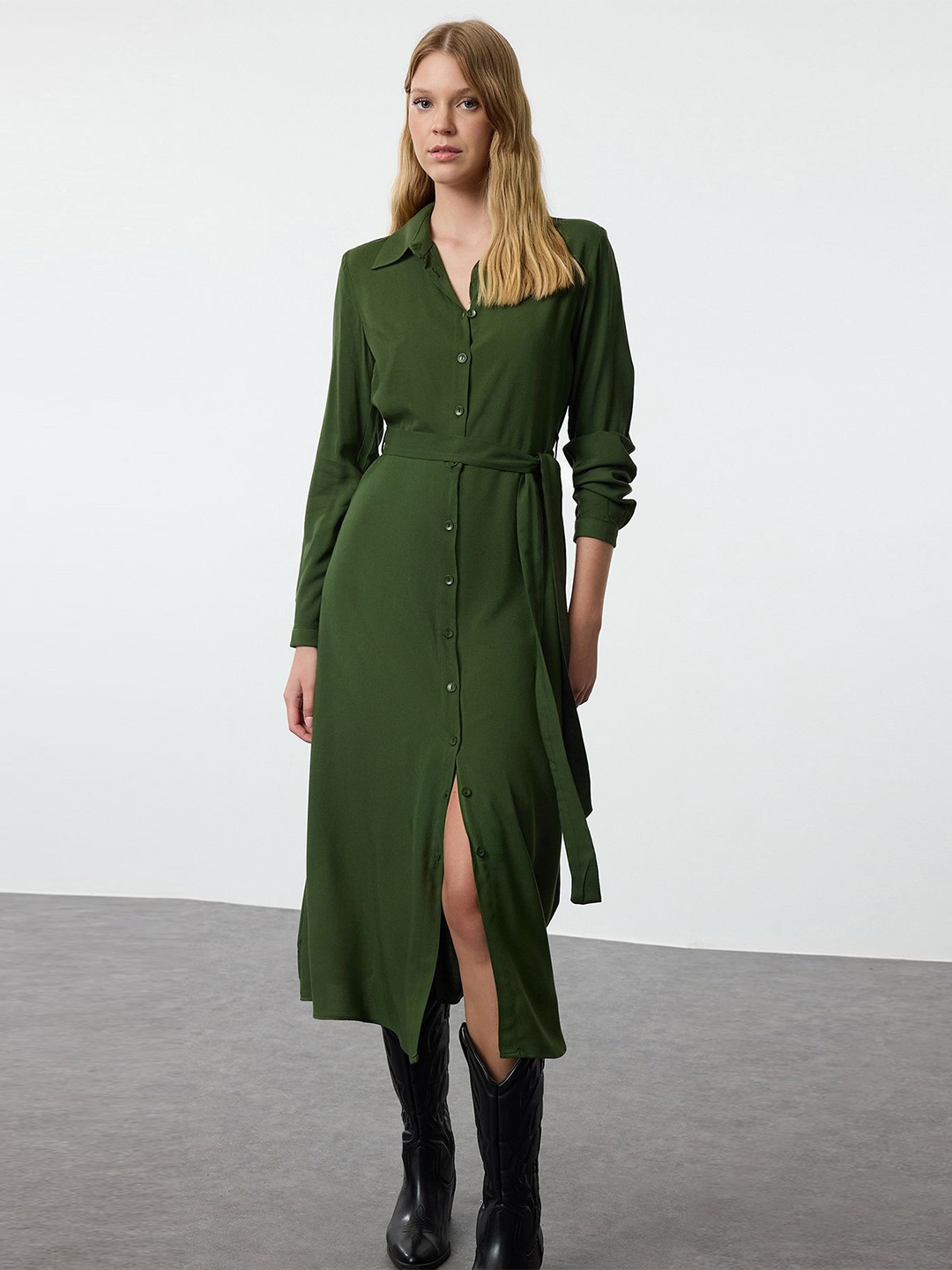 

Trendyol Shirt Midi Dress, Na