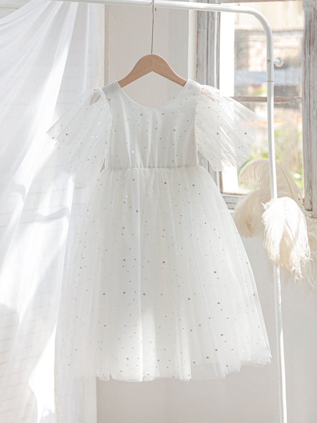 

JC SPARKLE Girls Fit & Flare Dress, White