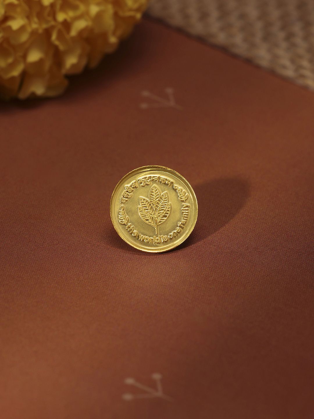 

Mia by Tanishq 24KT Gold Mango Leaf Gold Coin 1 GM, Yellow