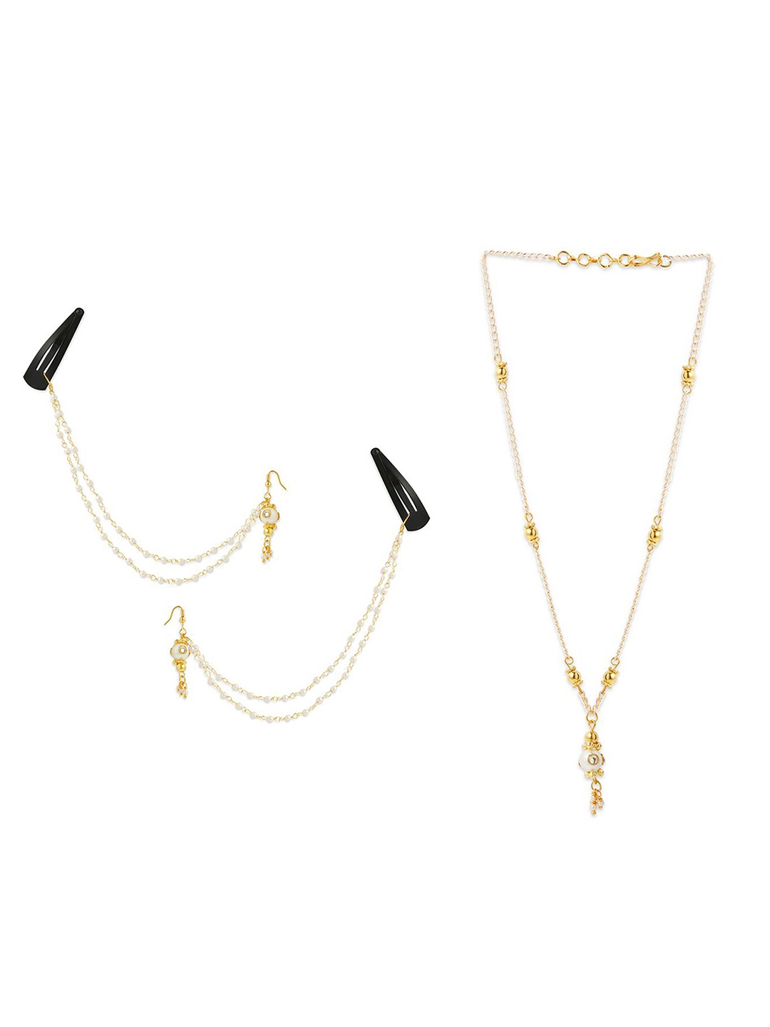 

RIBBON CANDY Gold- Plated Beaded Jewellery Set