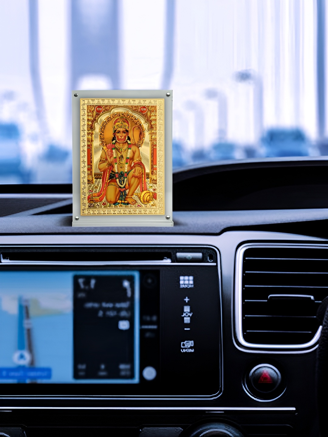 

Hawai Gold Toned & Transparent Self Design Acrylic Table Photo Frame