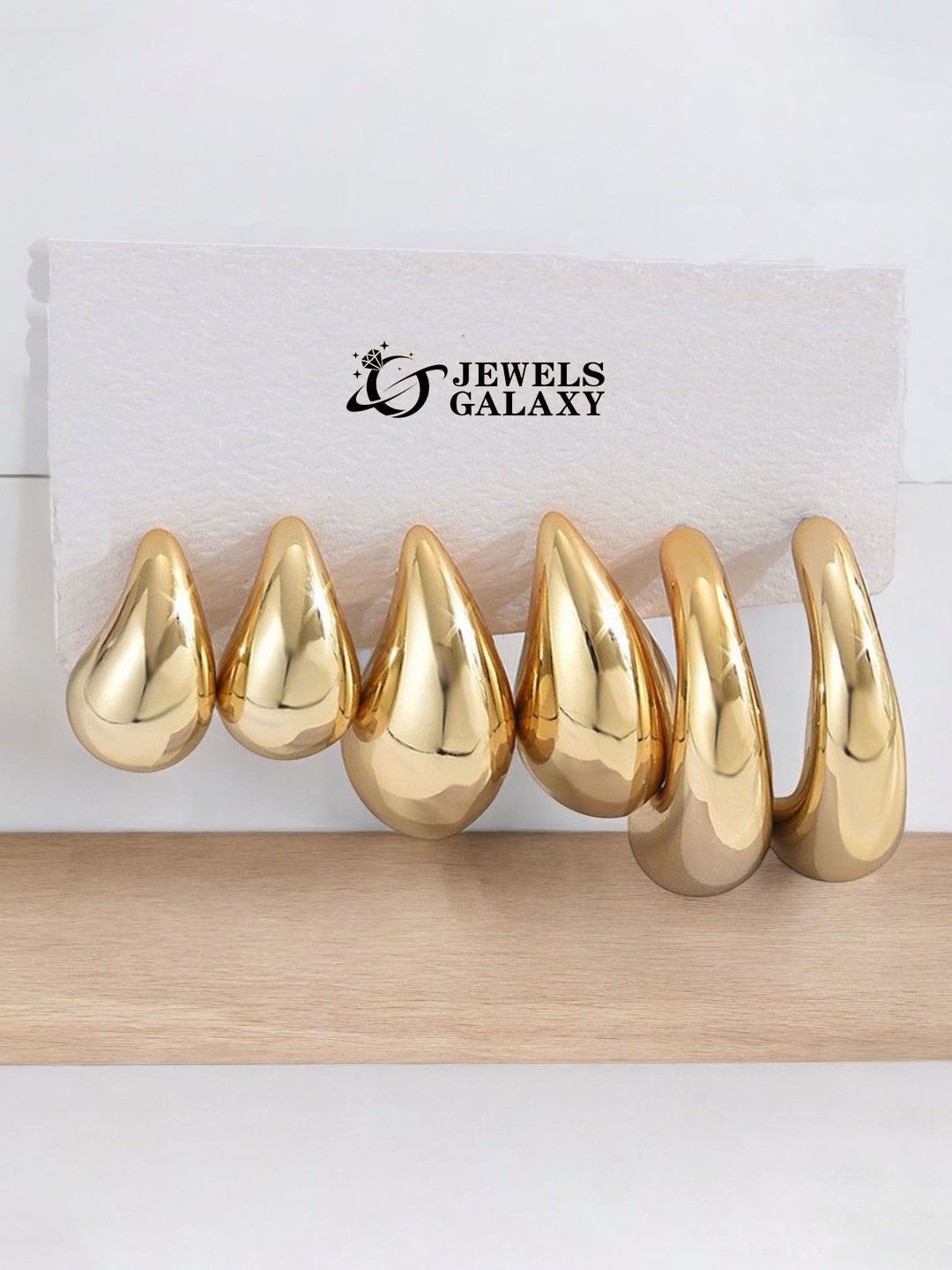 

Jewels Galaxy Contemporary Half Hoop Earrings, Gold