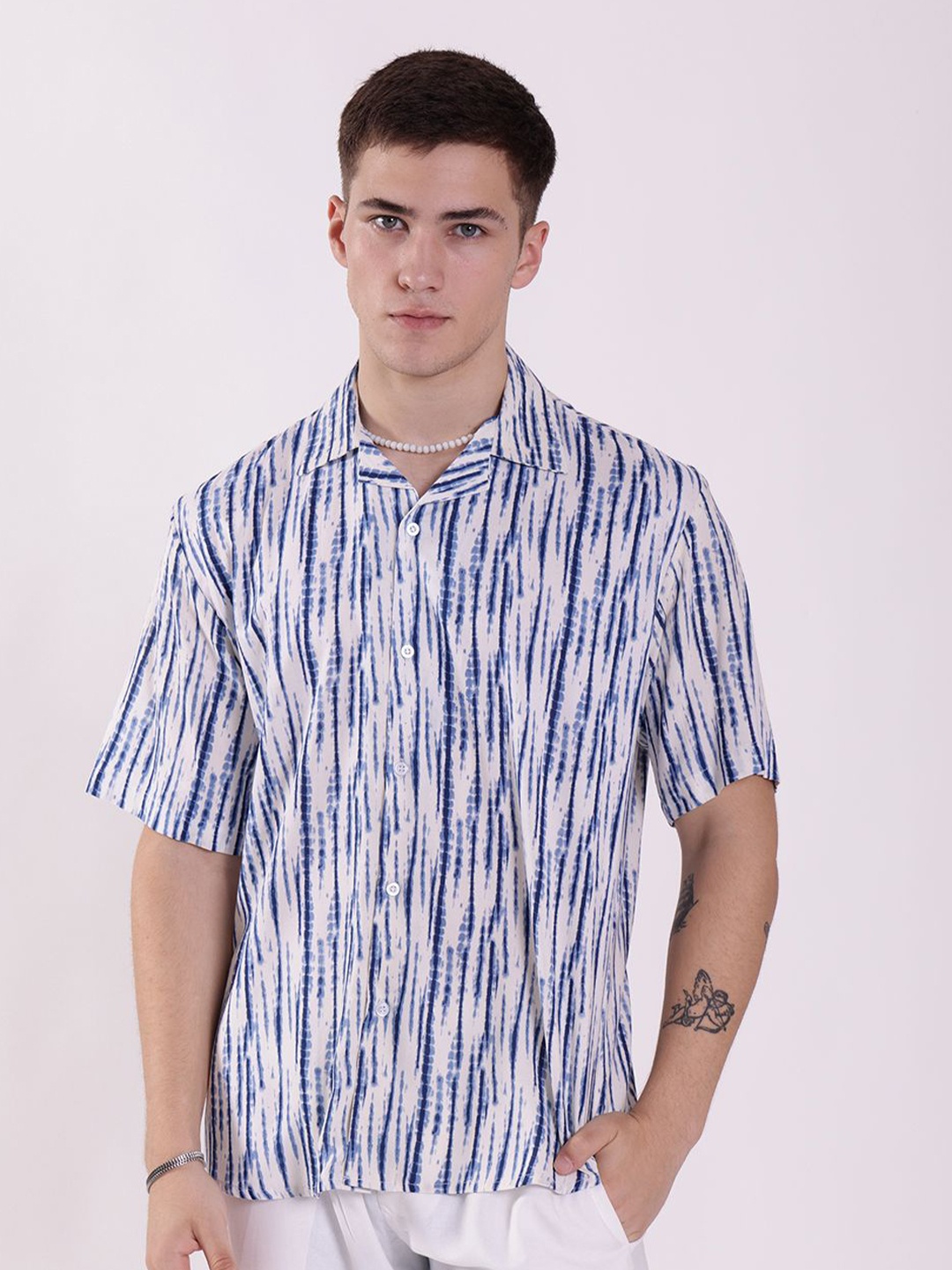 

RAYONBAY Men Relaxed Opaque Striped Casual Shirt, Multi