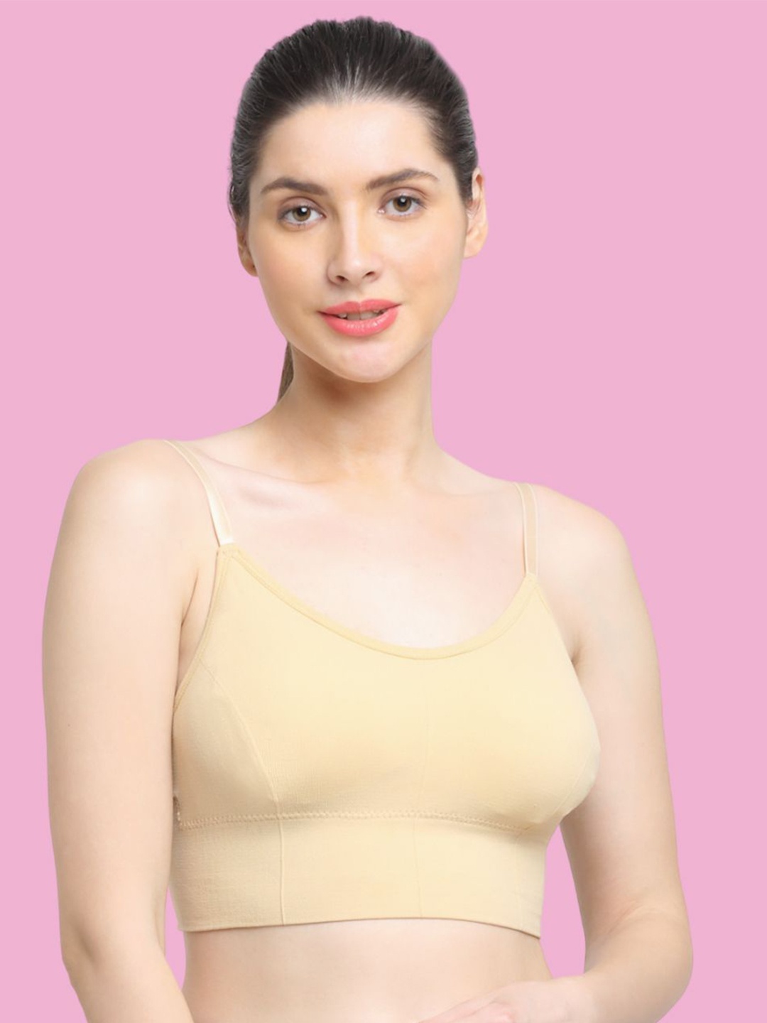 

Friskers Women Full Coverage Lightly Padded Bra, Beige