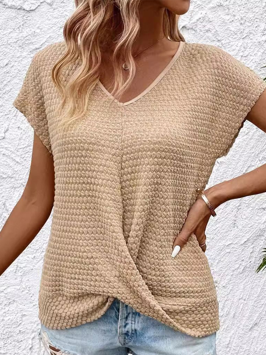 

StyleCast Shirt Style Top, Beige