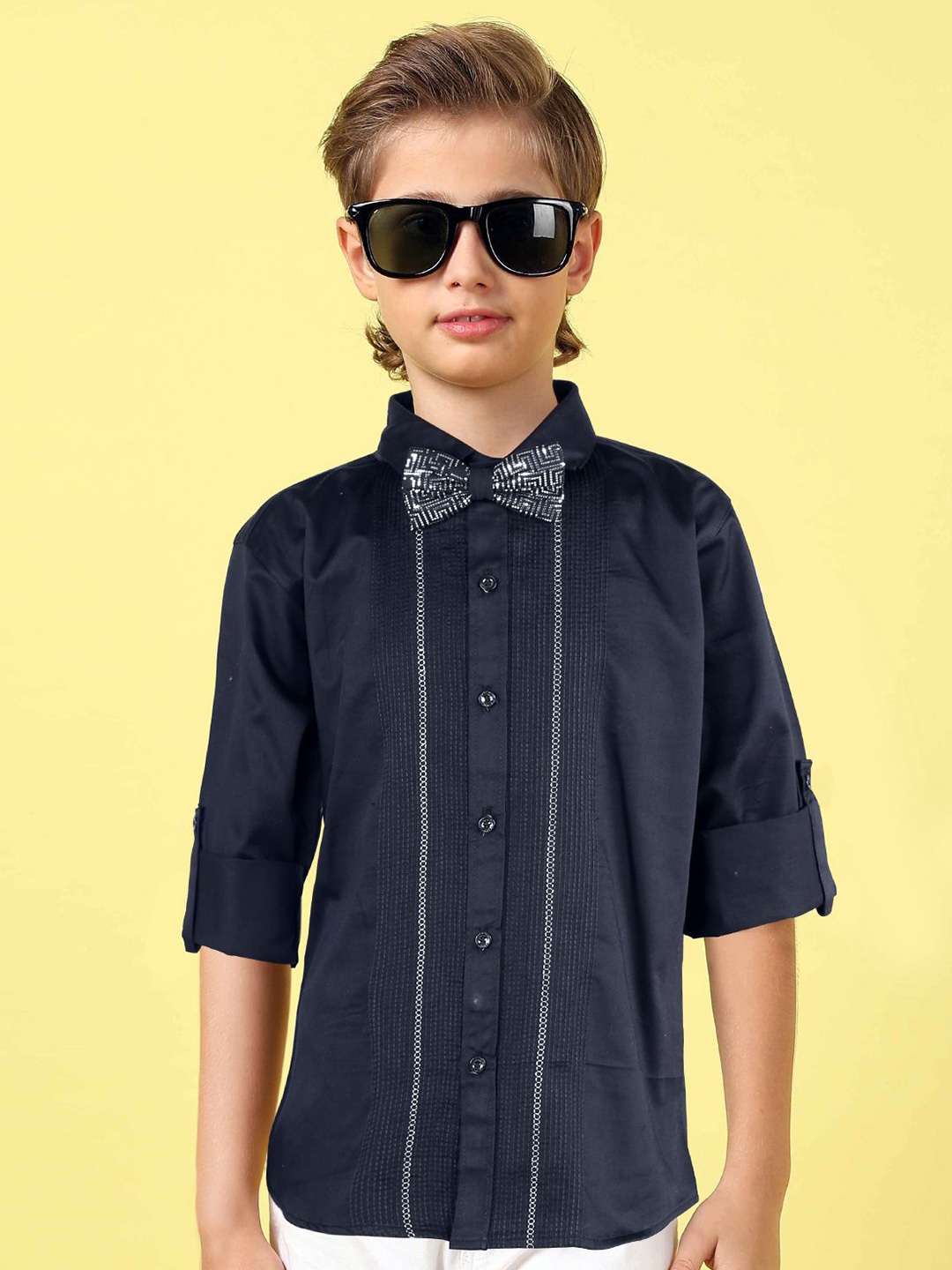 

MashUp Boys Classic Opaque Casual Shirt, Black