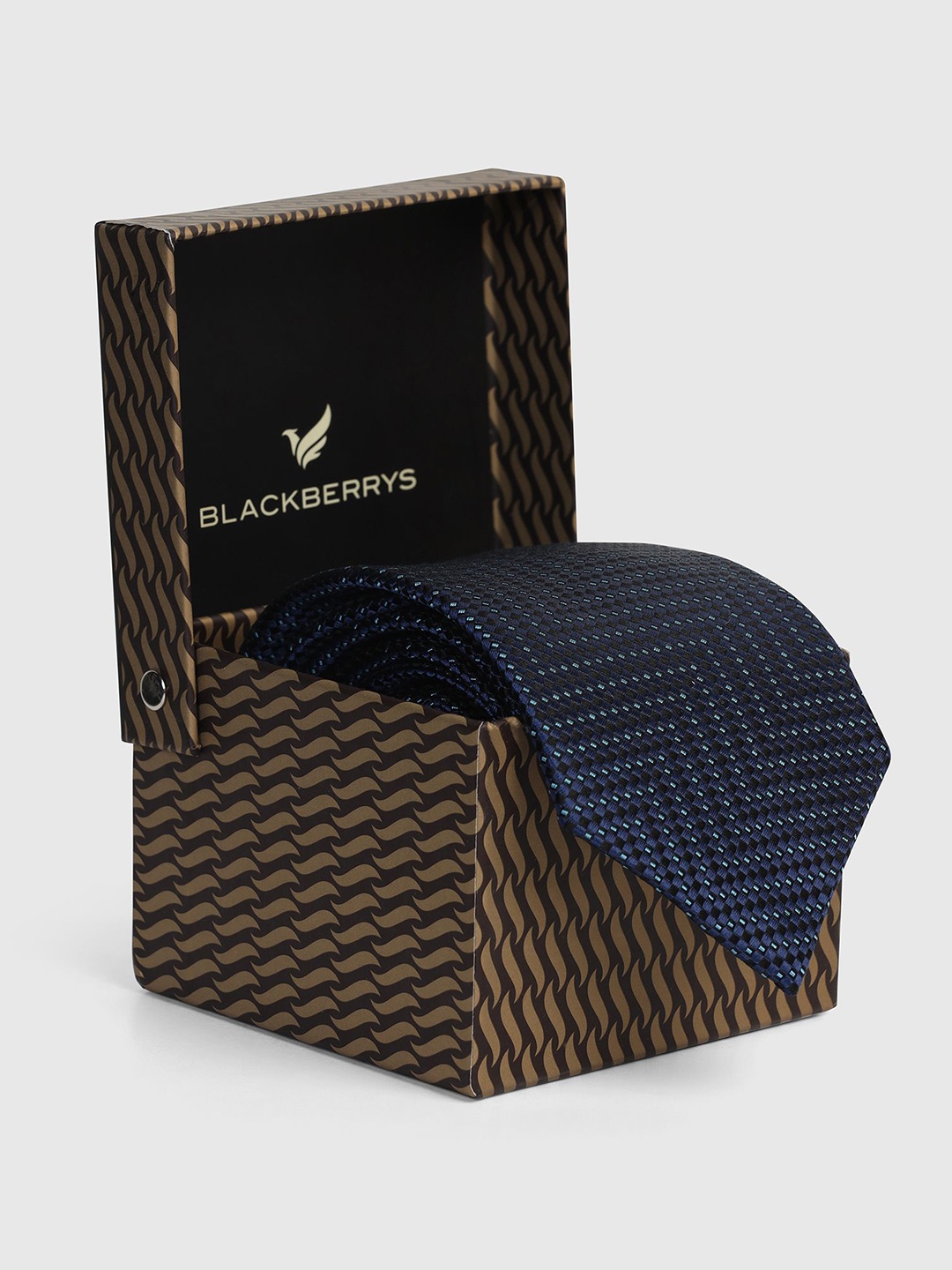 

Blackberrys Men Woven Design Broad Tie, Navy blue