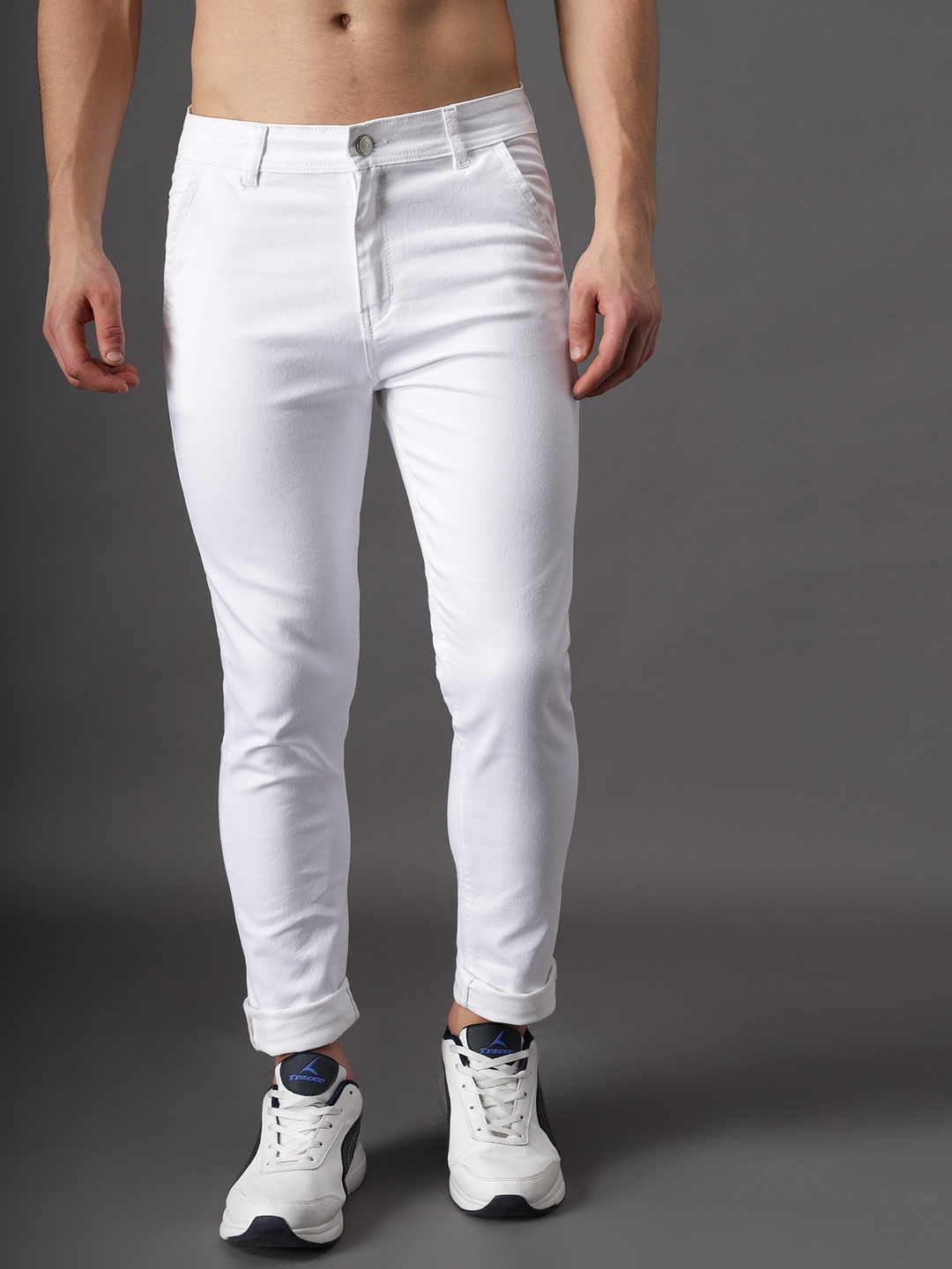 

ZAYSH Men Slim Fit Stretchable Jeans, White