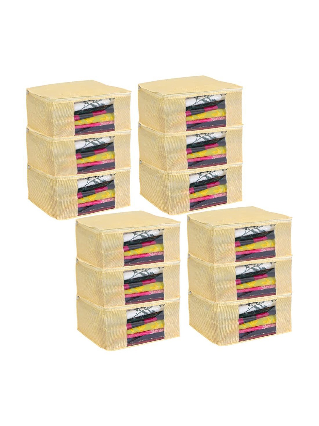 

prettykrafts Yellow Set of 6 Regular Drawer Organiser Organisers