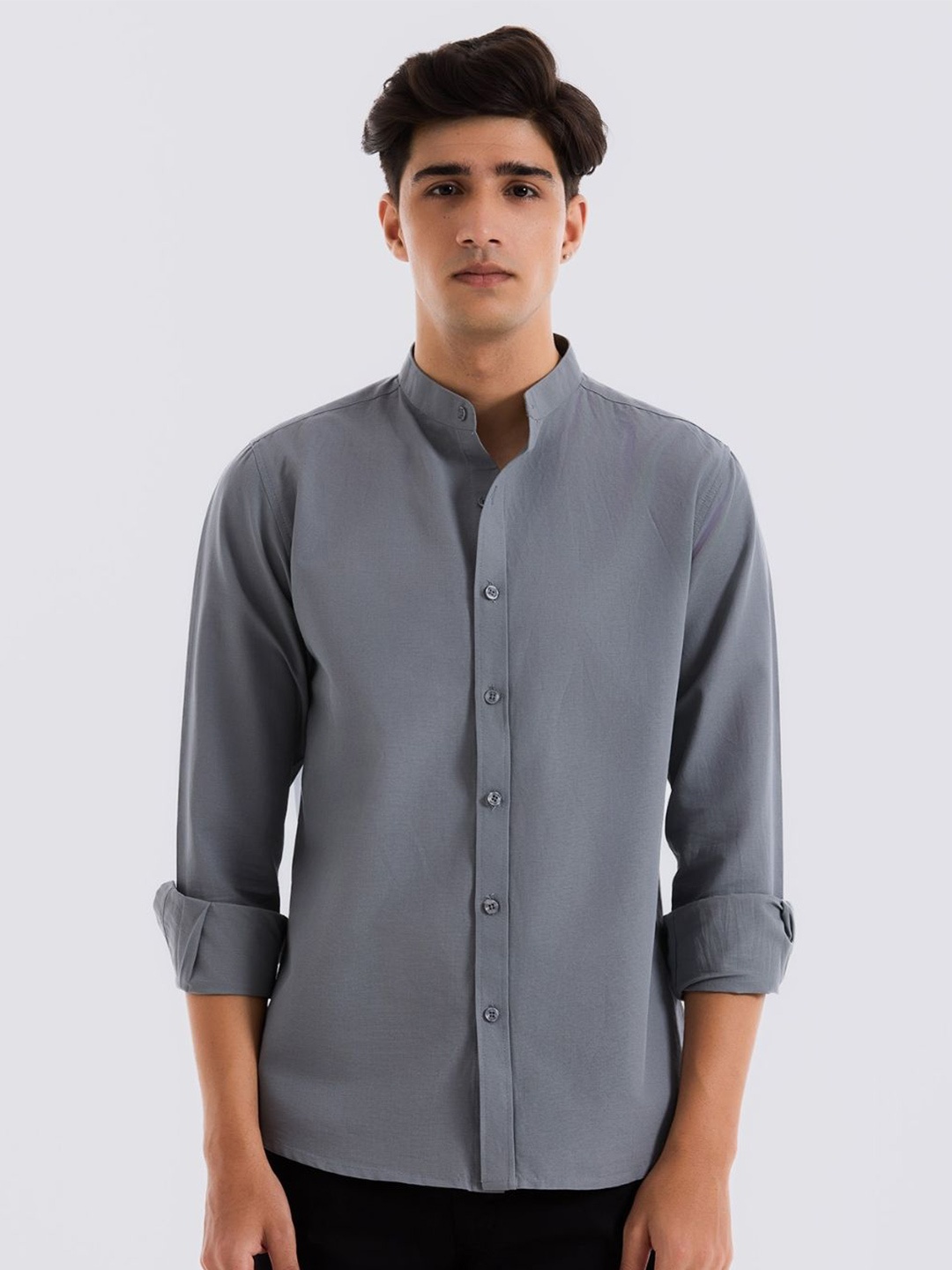 

Beyours Men Standard Opaque Casual Shirt, Blue